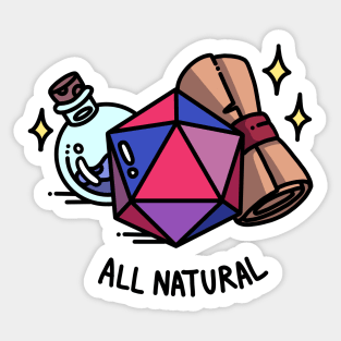 All Natural Bisexual DnD D20 Sticker